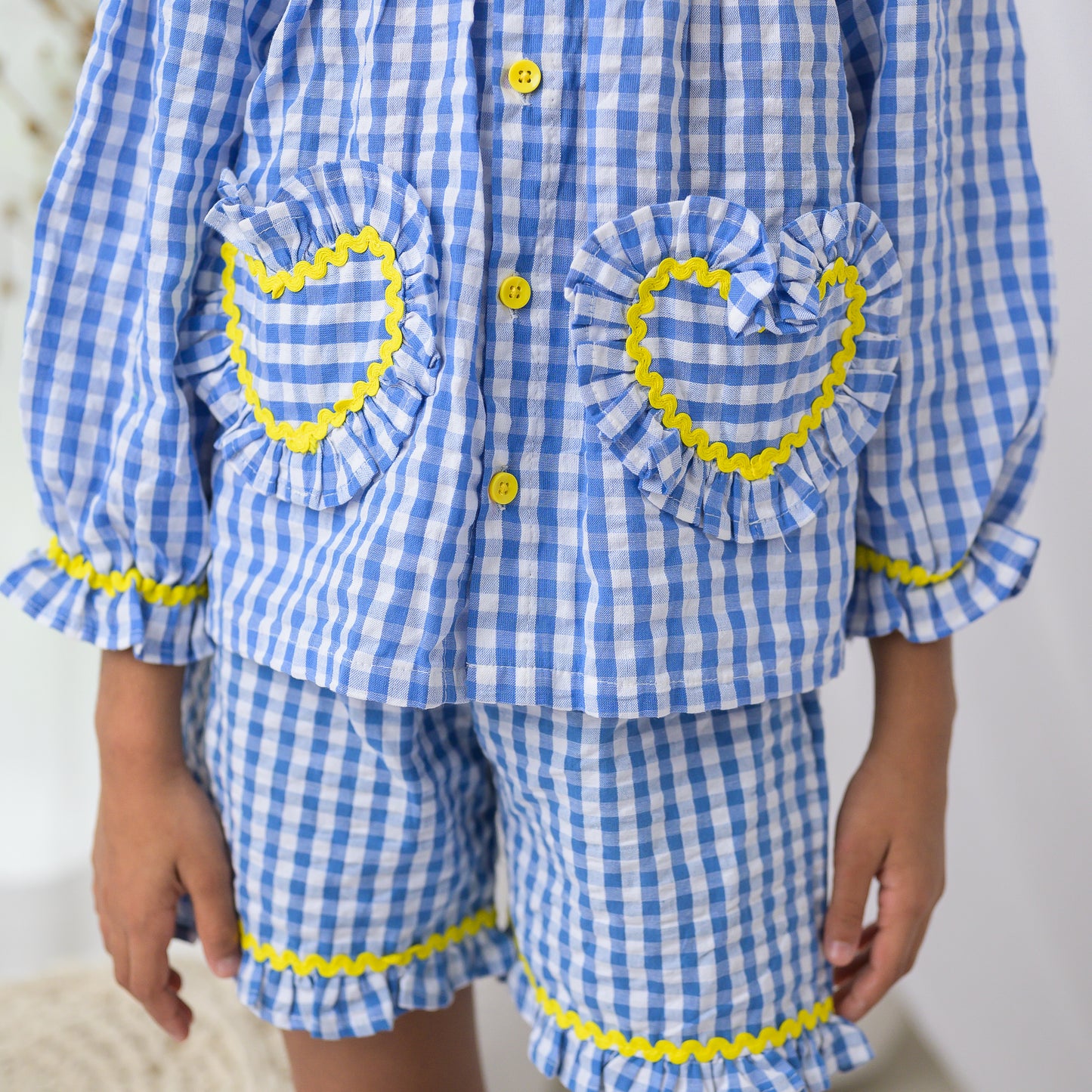 Fairies Forever Blue Checks Cotton Night Suit-Blue