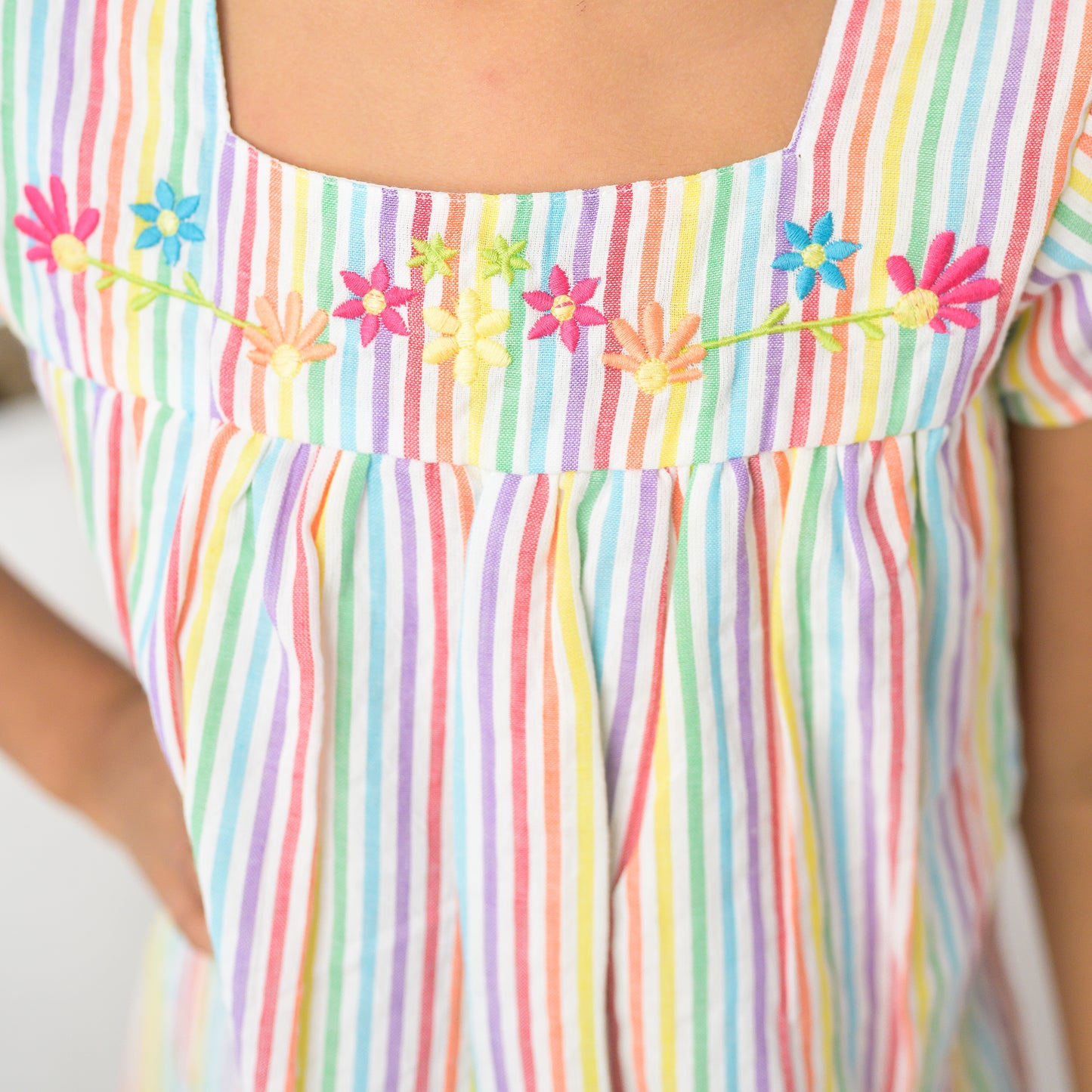 Multi Dress Half Sleeve With Embroidery