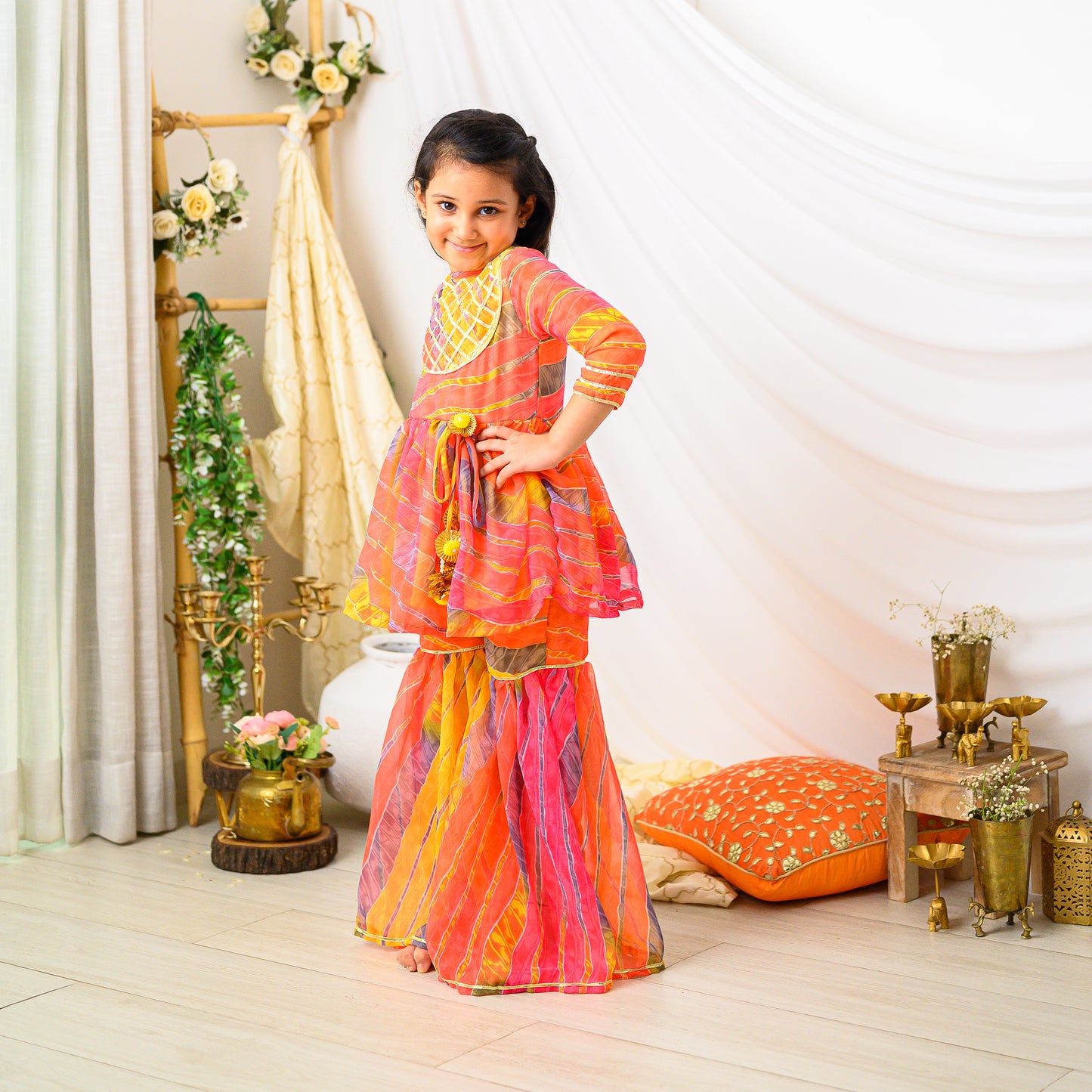 LEHERIYA PEPLUM AND SHARARA