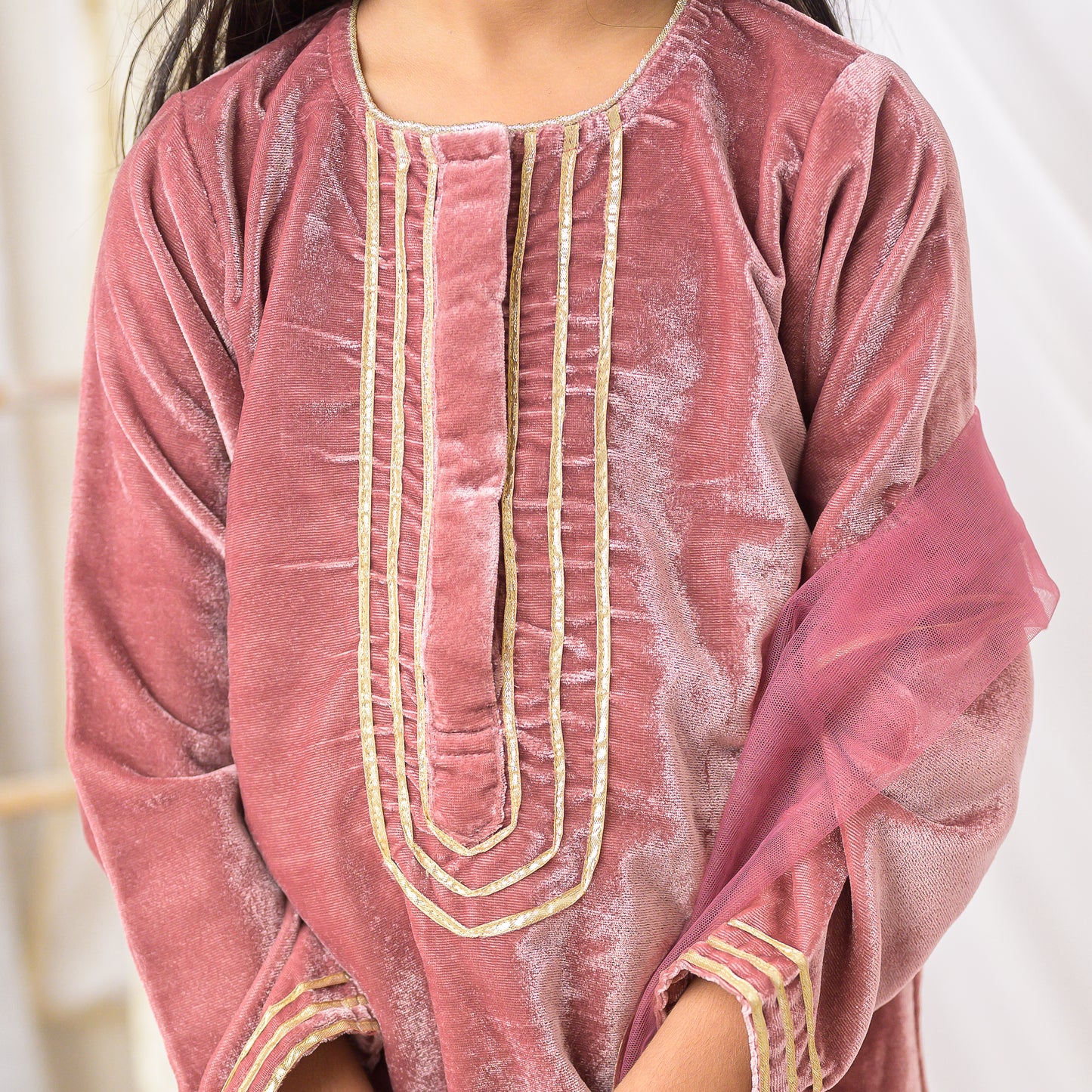 Velvet With Full Sleeve ad Embroidery At Pant Ethnic