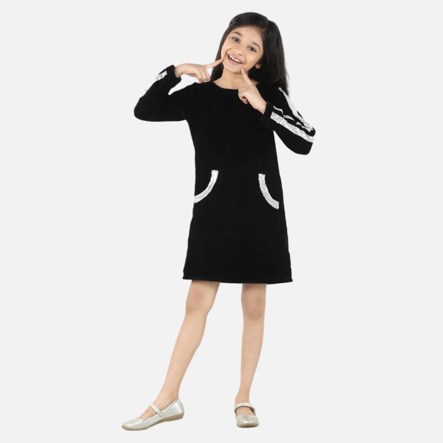 Black Full Sleeve Casual Dress