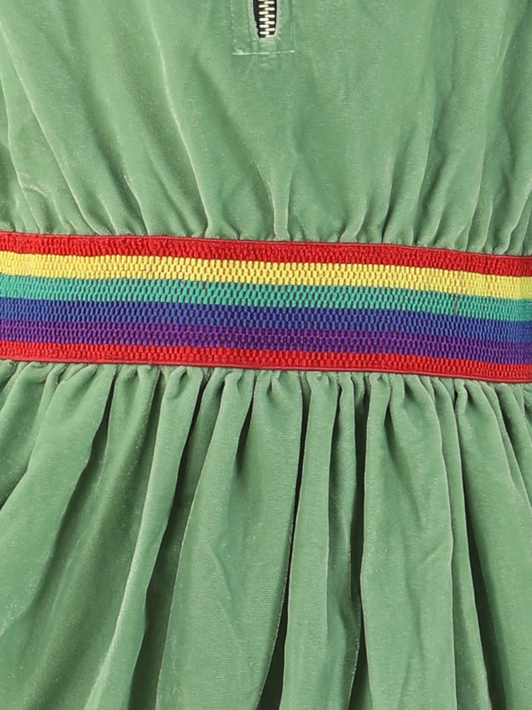 Green Full Sleeve Solid Casual Dress