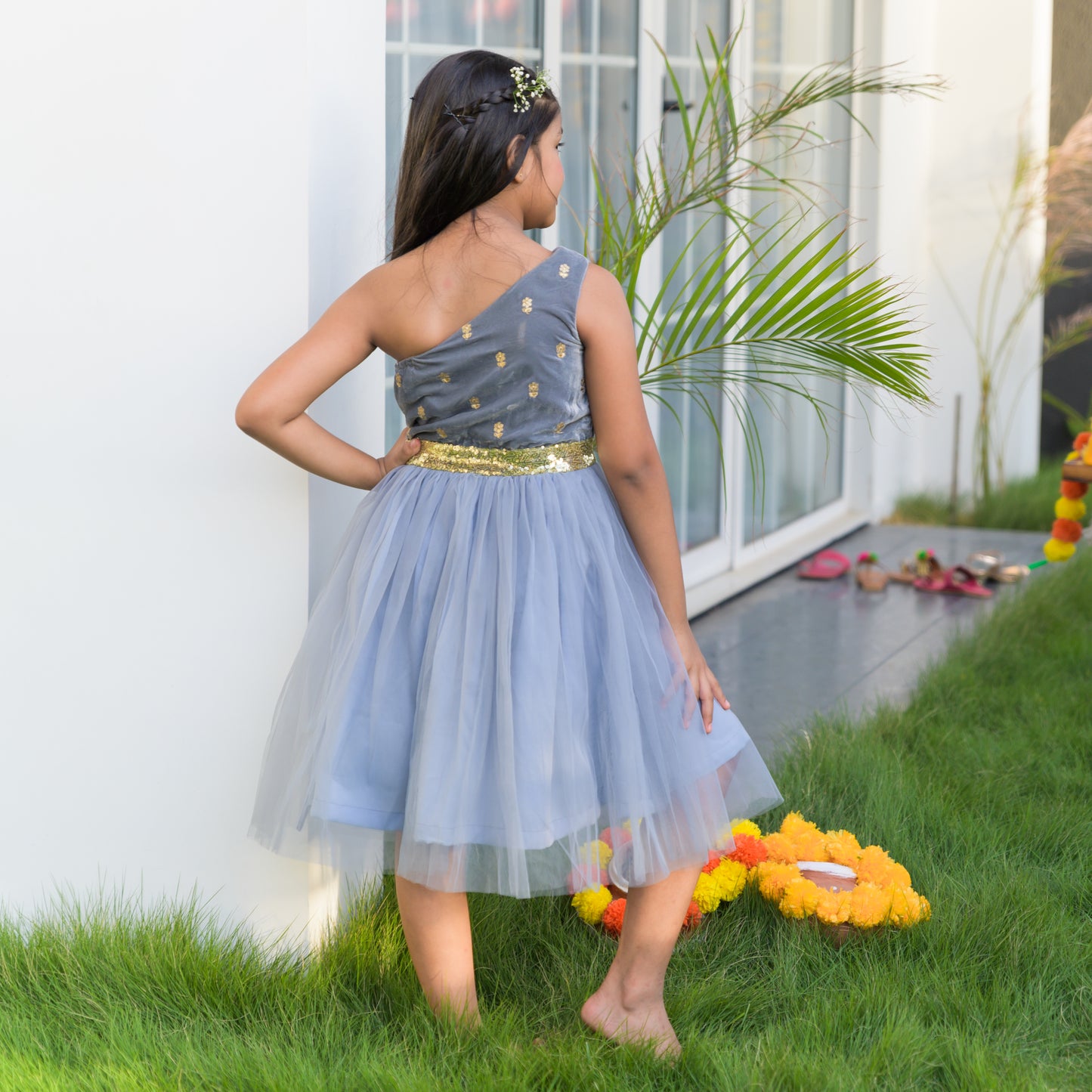 Grey Party Wear Dress