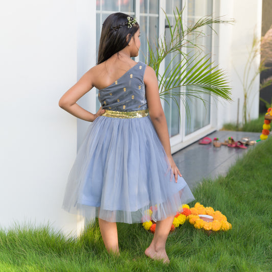 Grey Party Wear Dress