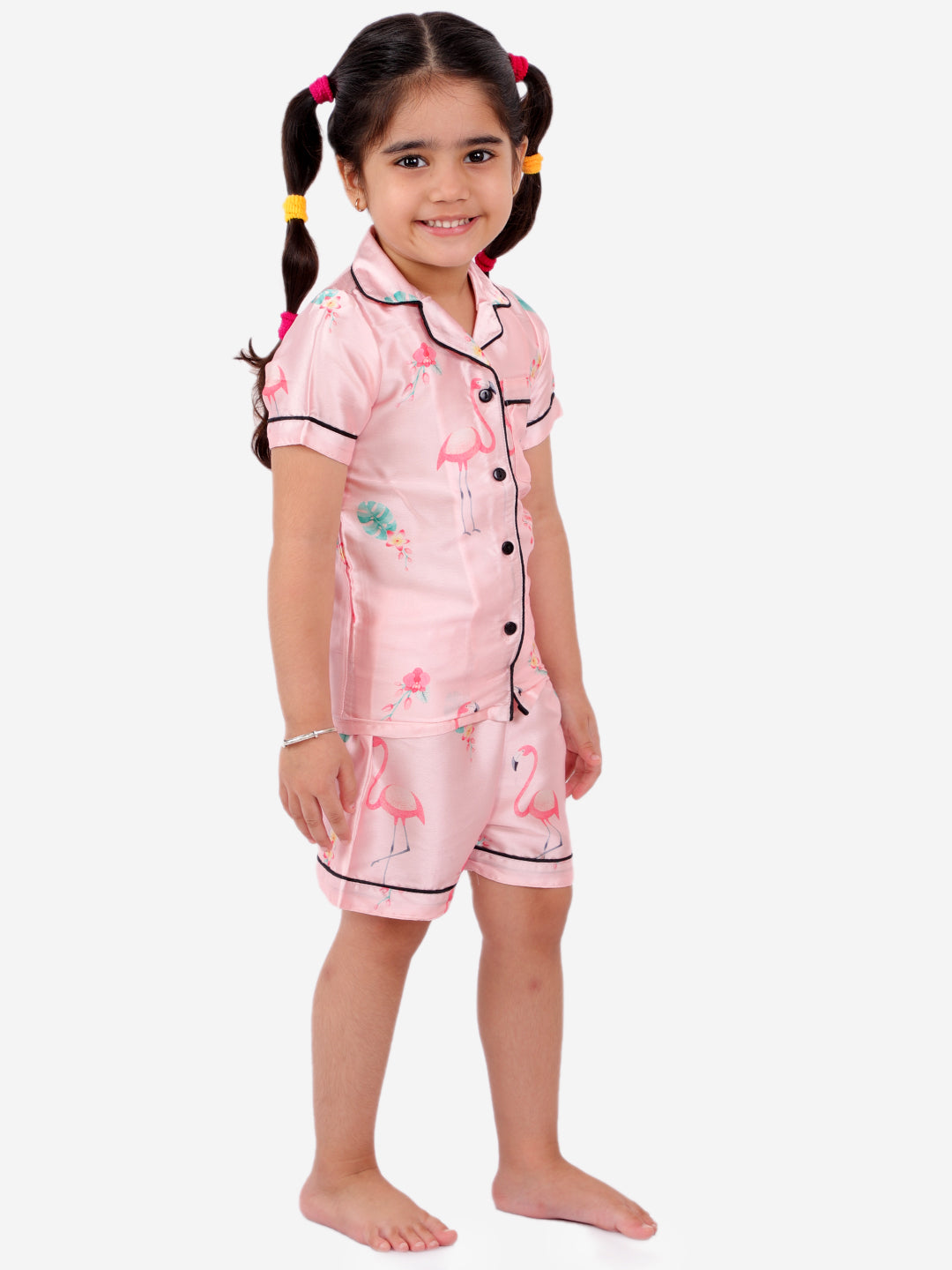 Flamingoes Night Dress with Shorts Set