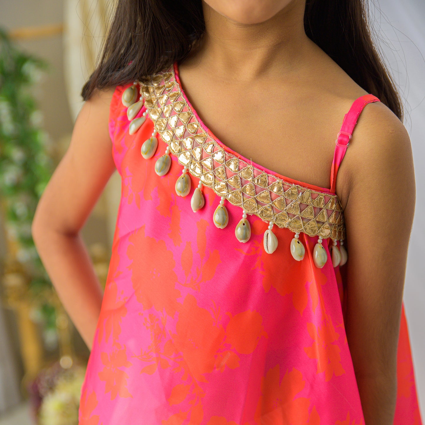 Pink Leheriya Top With Plazzo