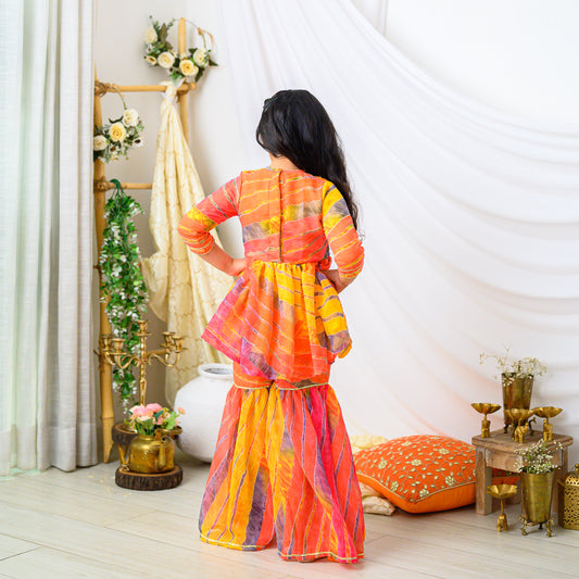 LEHERIYA PEPLUM AND SHARARA