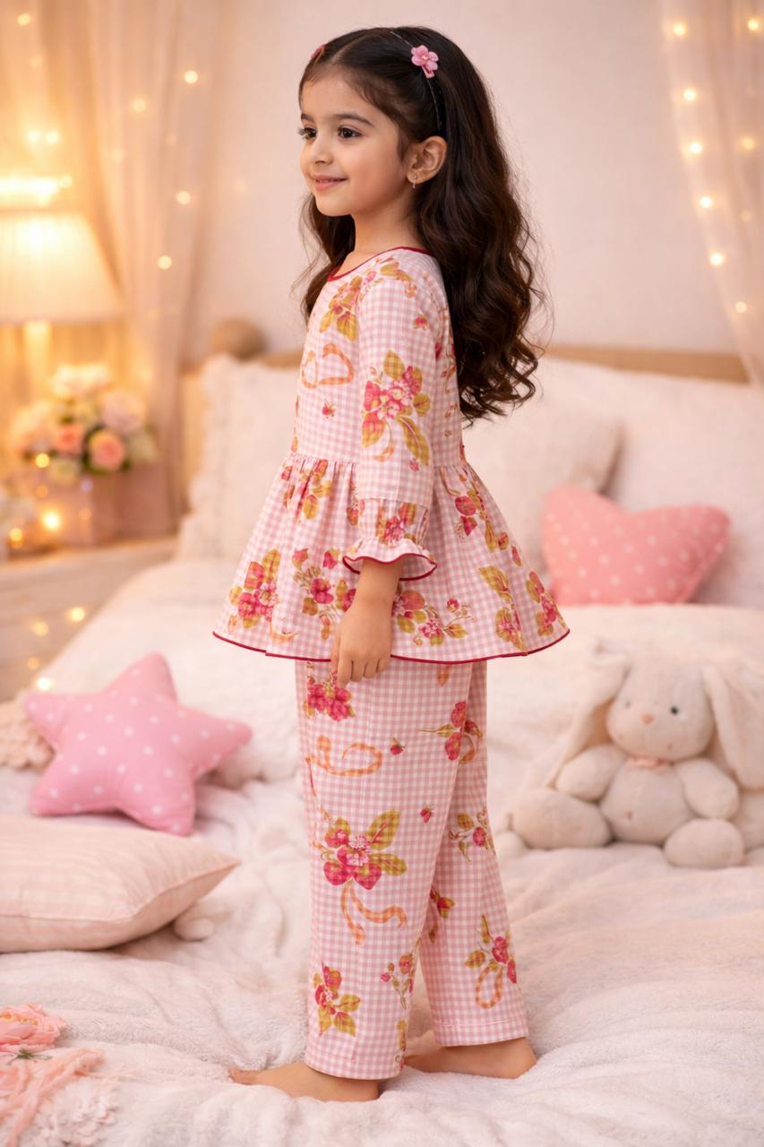 Bows And Fruits Cotton Night Suit