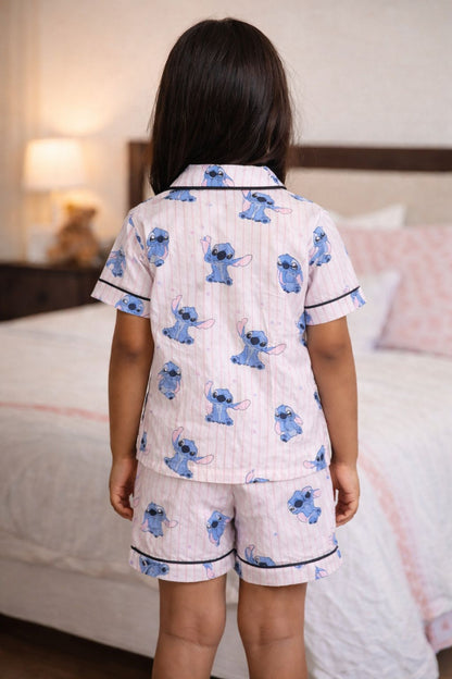 Premium Cotton Stitch Night Dress with Shorts