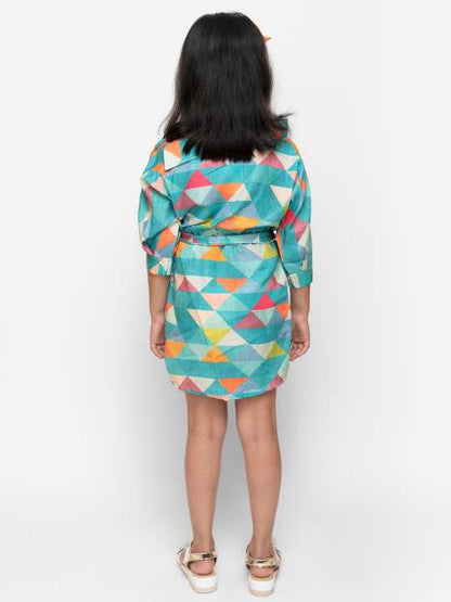 Geometric Pattern Dress-Multi