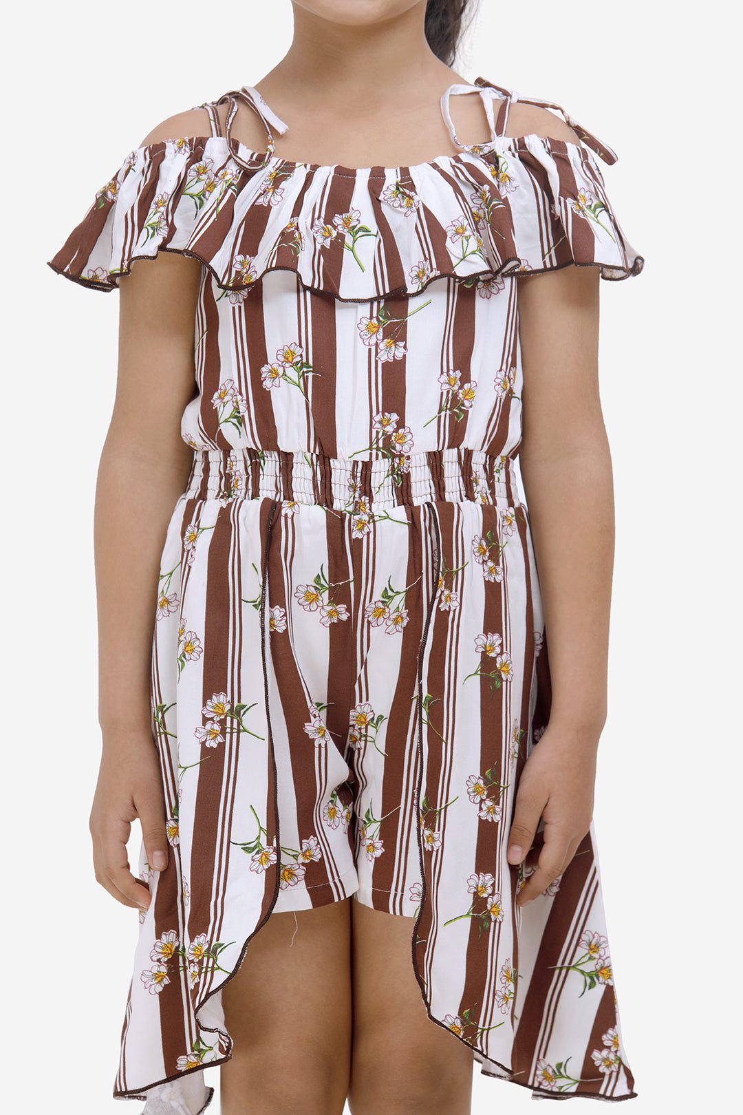 Cotton Skort Dress-Brown