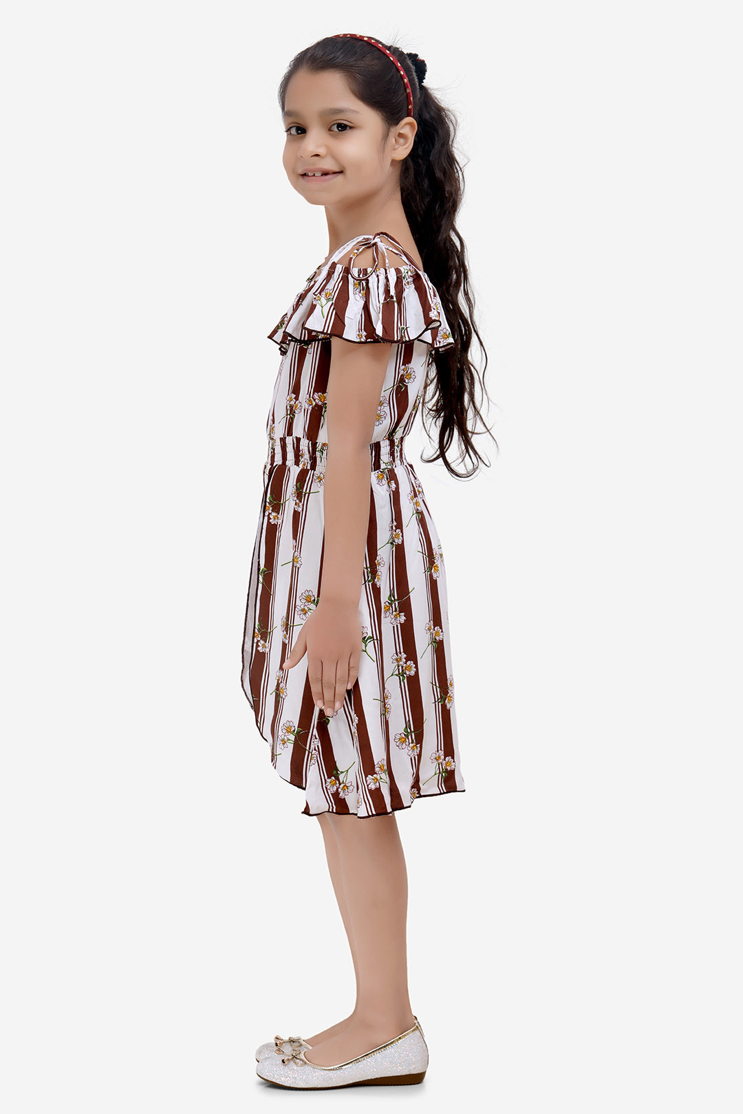 Cotton Skort Dress-Brown