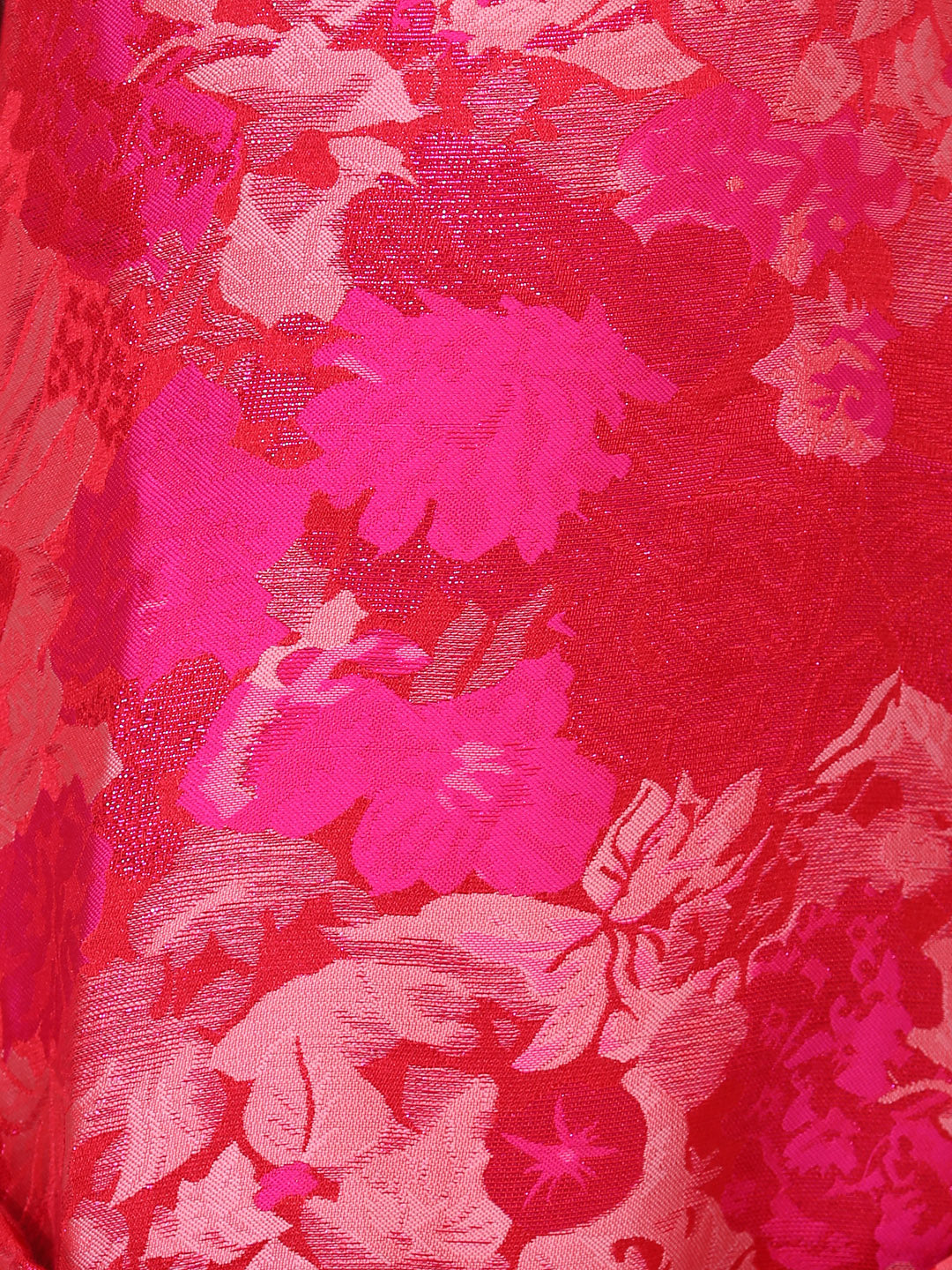 Fuscia Pink Jacquard Bow Dress