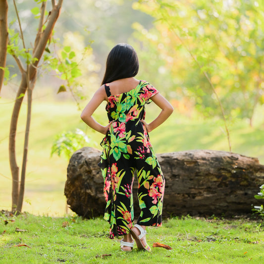 Black Floral Jumpsuit