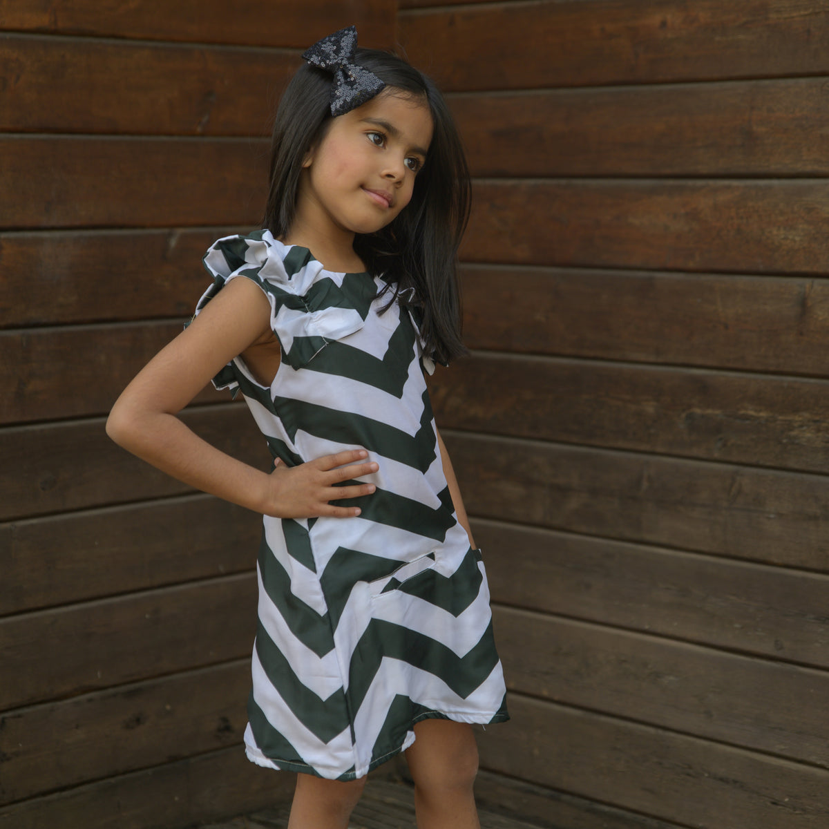 Zig Zag Pattern A-Line Dress