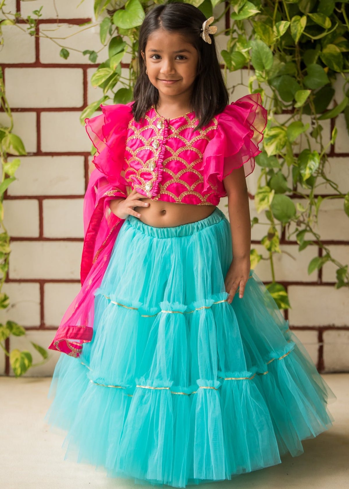 Net Lehenga Choli With Dupatta